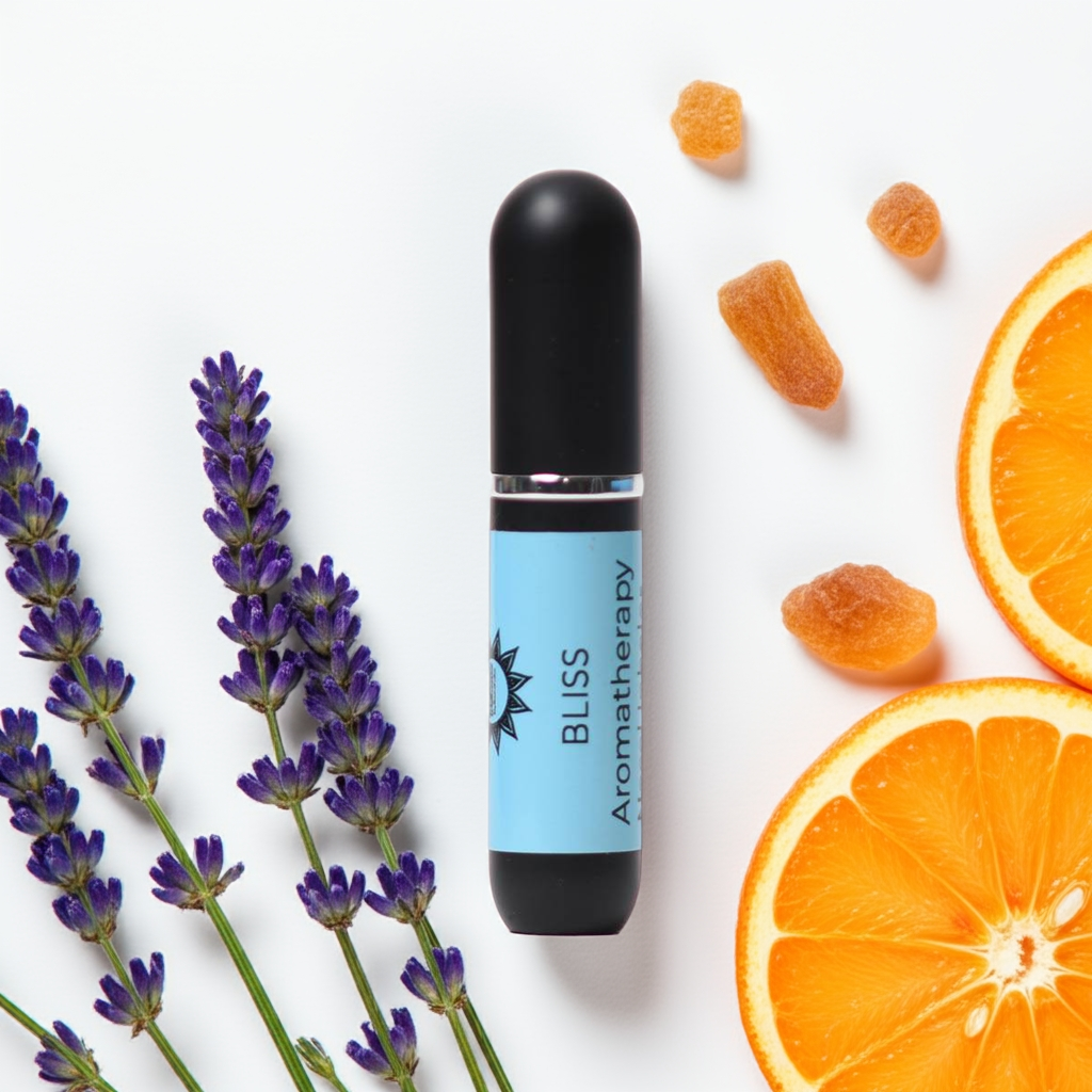 Bliss Aromatherapy Inhaler with Wild Orange, Lavender, and Frankincense Essential Oils