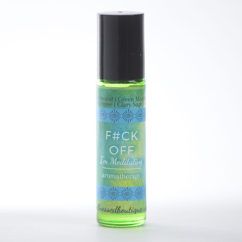Cedarwood + Green Mandarin Essential Oil F#CK OFF I'm Meditating Rollerball Blend