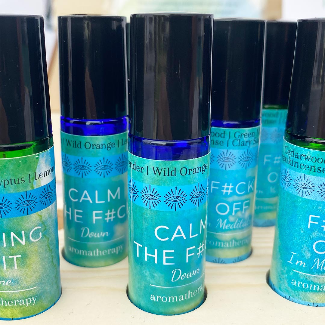 Calm Down Essential Oil Roll-On with Lavender, Wild Orange, and Lemongrass 