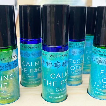Calm Down Essential Oil Roll-On with Lavender, Wild Orange, and Lemongrass 