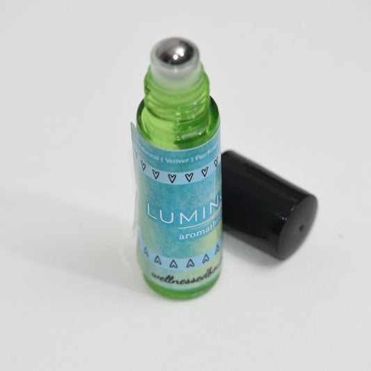 Patchouli + Sandalwood Essential Oil Luminous Rollerball Blend