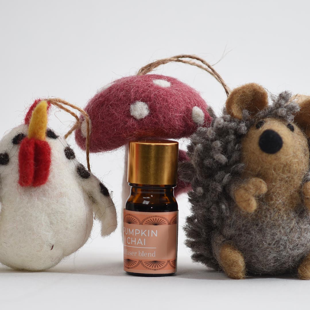 Pumpkin Chai Diffuser Blend with Felt Ornaments