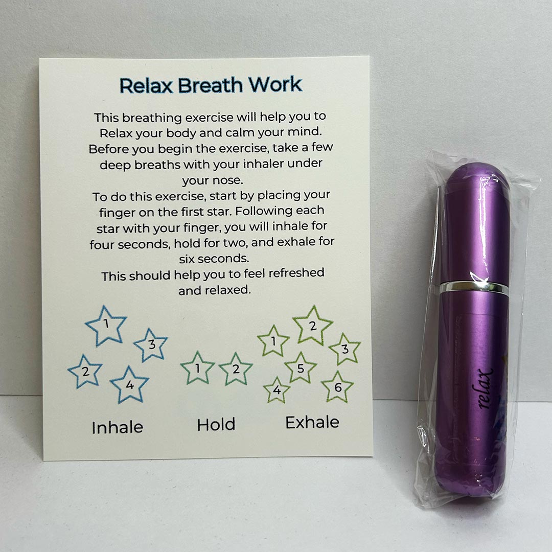 Text-Based Communication Starter Kit - Aromatherapy Inhaler with Breathwork Card
