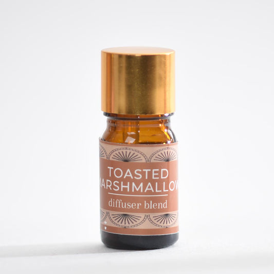 Diffuser blend bottle labeled 'Toasted Marshmallow' on a white background