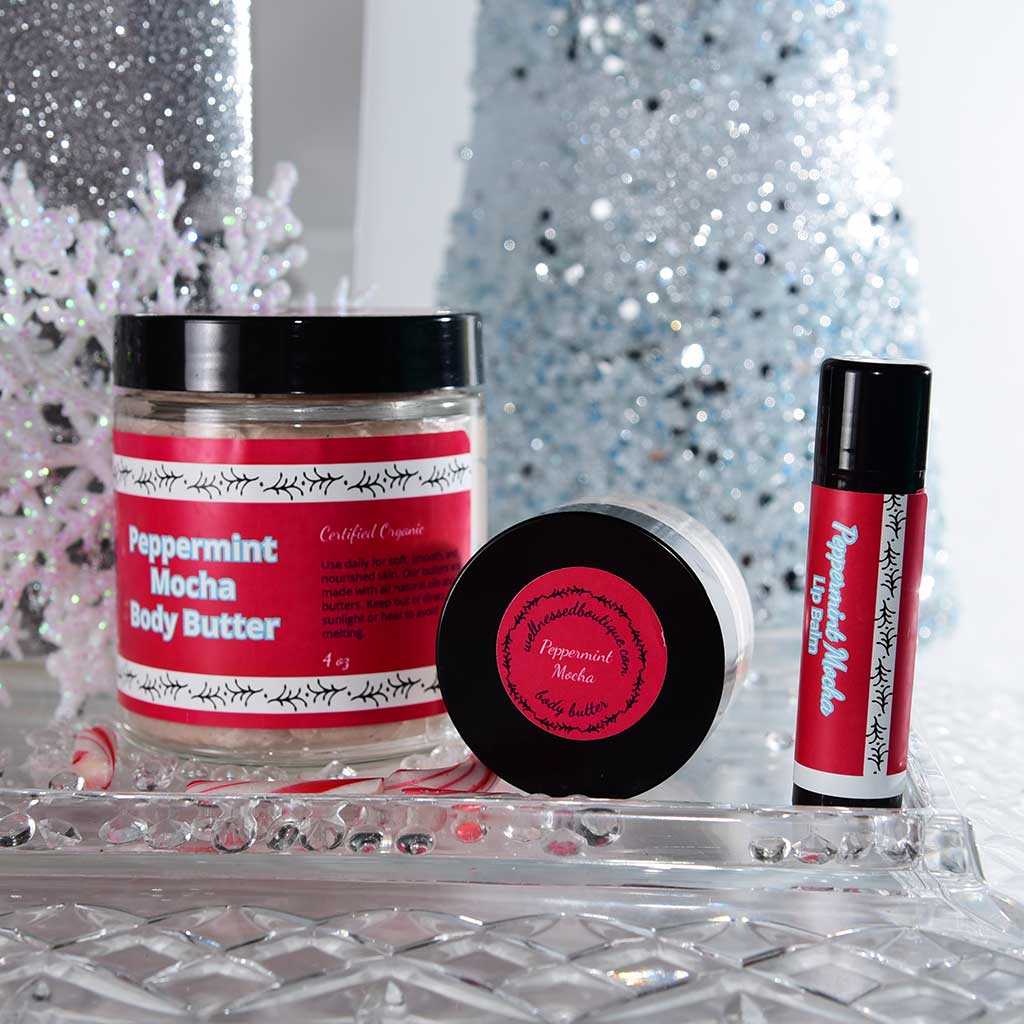 Peppermint Mocha Skin and Lip Care Gift Set